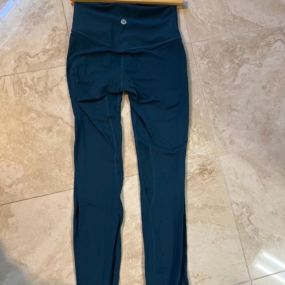 Lululemon Wunder Train HR Crop 21" Legging Size 2 Submarine Turquoise Blue - Picture 4 of 4